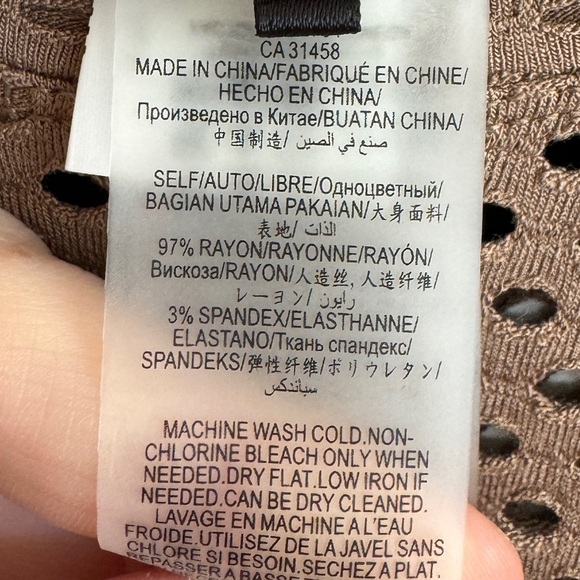 BCBGMAXAZRIA Mesh Cutout Mercy Top, Size S - Picture 8 of 8